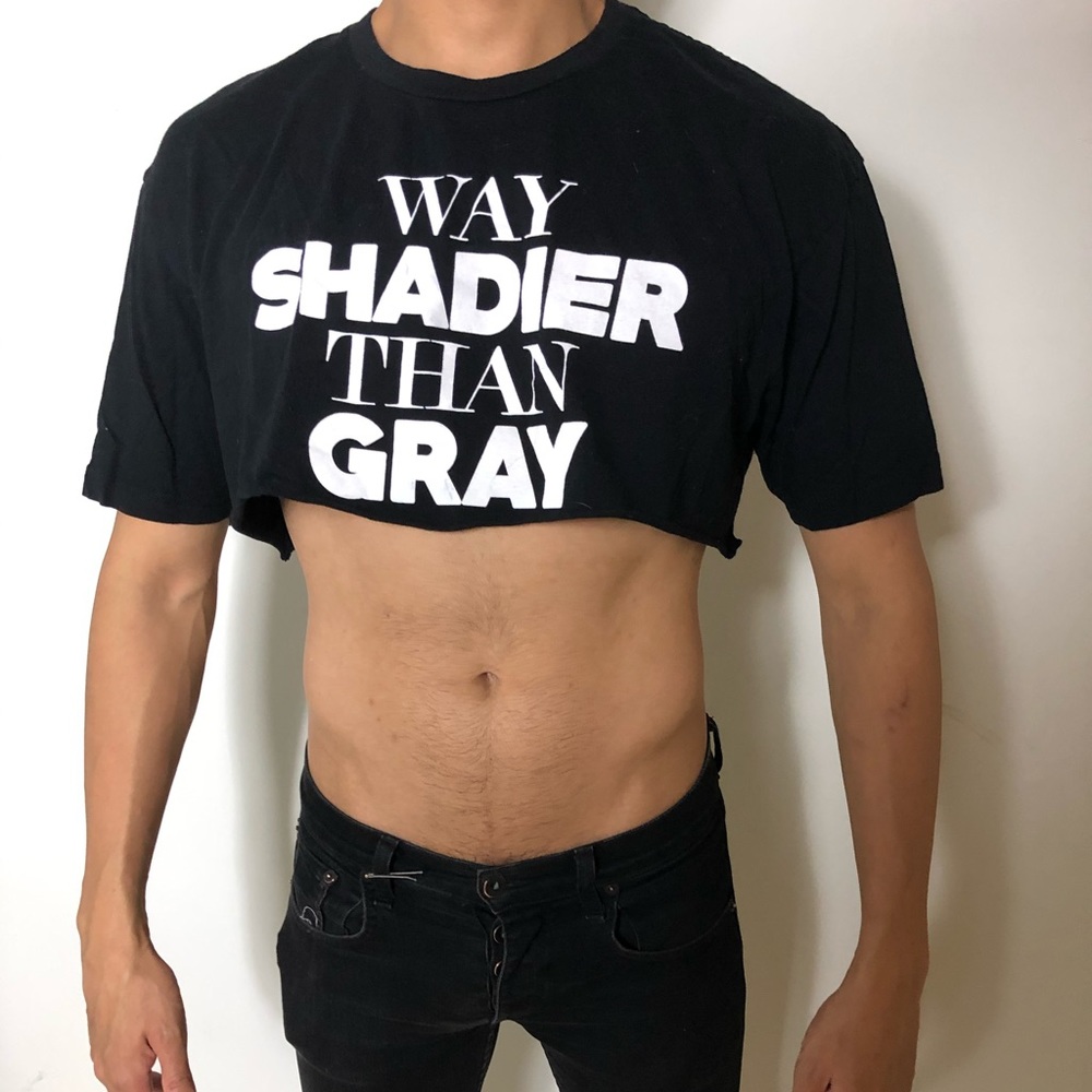Comical “Shadier than Gray” Croptop